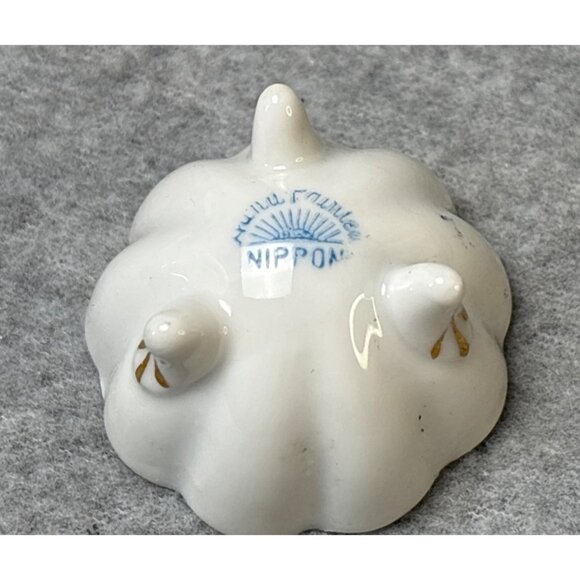 Hand-Painted Nippon Footed Salt Dips Floral Design 1950s - Picture 3 of 6